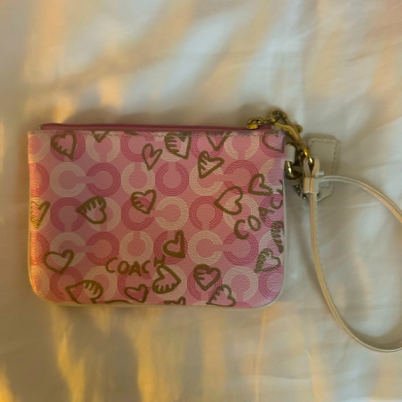 Pink Coach Wrist Wallet - Picture 2 of 2